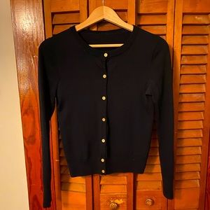 J. Crew Black Merino Cardigan